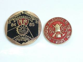 Vintage Nottingham Strike 1984 / 85 & Unbroken Allegiance To Num Mining Badges