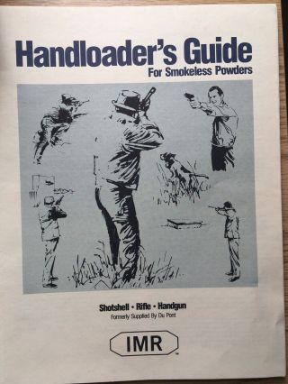 Vintage Imr Smokeless Powder Handloading Guide
