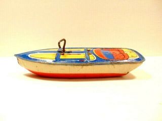 Vintage Wind - Up Toy Boat By J.  Chein,  U.  S.  A.