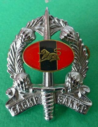 South Africa East Transvaal Military Police Mp Lion Scarce Vintage Cap Badge