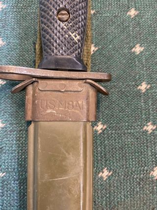 Vintage Vietnam Era US Army Military Combat Knife Bayonet M8A1 3