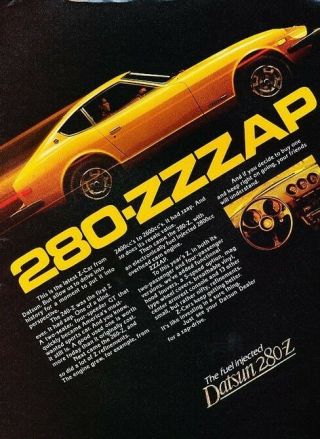 1977 Datsun 280 - Z 280z 280 - Zx 280zx Advertisement Car Print Ad J526