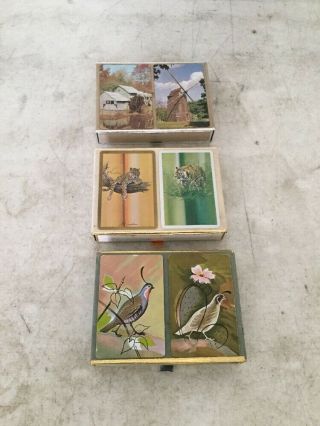 3 Twin Packs Of Vintage Playing Cards