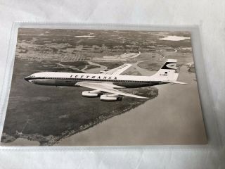 Aviation Airline Issued Postcard,  Lufthansa Boeing 707 Jet Airliner D - Abob Vgc