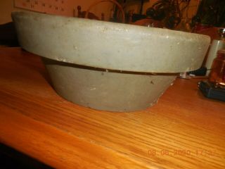 Antique Vintage Stoneware Crock Mixing Bowl Salt Glaze Farmhouse Kitchen 2