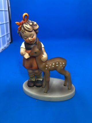 Vintage Hummel Goebel Germany Figurine Friends Girl With Deer