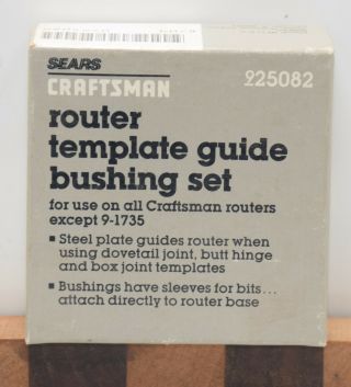 Vintage Sears Craftsman No.  9 - 25082 Router Template Guide Bushing Set (inv J161)