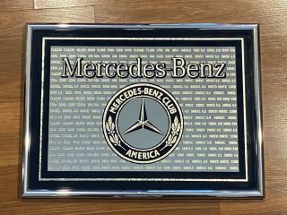 Vintage 1998 Mercedes - Benz Club Of America Wall Mirror Decoration Collectible