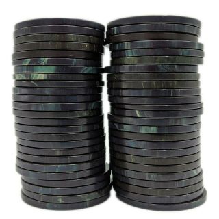 50 Early Bakelite Catalin Swirl Marbled Poker Chips 1.  5 " Dark Blue Green Vintage