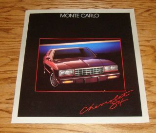 1984 Chevrolet Monte Carlo Sales Brochure 84 Chevy