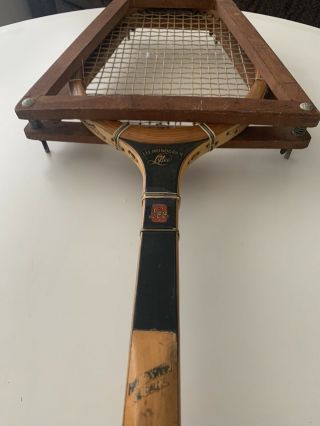 Vintage Antique Harry C.  Lee Wood Tennis Racket Racquet.  Professional Model.  NYC 2
