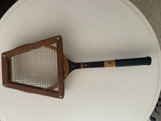 Vintage Antique Harry C.  Lee Wood Tennis Racket Racquet.  Professional Model.  NYC 3
