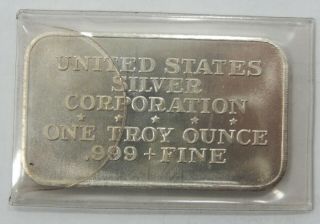 Vintage US Silver Corp Woman ' s Liberation 1 Troy Oz.  999 Fine Silver Art Bar 2