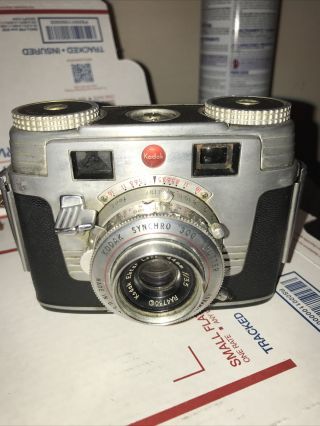 Vintage 1955 Kodak Signet 35 Ektar 44mm F/3.  5 Lens Rangefinder Camera With Case