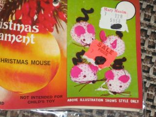 Christmas Mouse - Christmas Ornaments Kit - Vintage