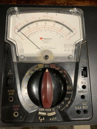 Vintage Triplett Model 630 - Na Type 3 Suspension Volt Ohm Multimeter