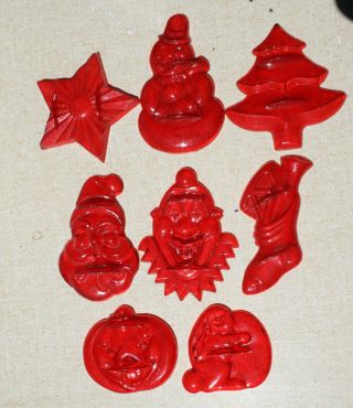 Vintage Aunt Chicks Christmas Cookie Cutters Set,  4,  Three Extra