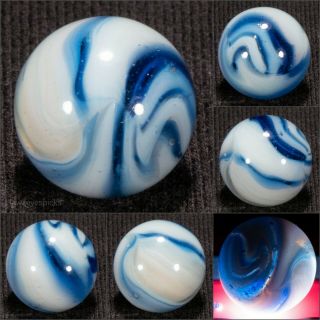 Lovely Peltier Opal/blue Rainbo Vintage Marble 9/16 - Hawkeyespicks