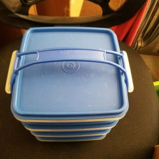 Tupperware Vintage Square Away Stack Of 4 With Handle