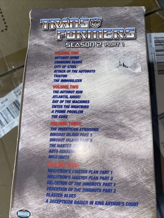 Vintage Transformers Season Two Part 1 Set Box Set [VHS],  VHS,  Tape On Box 3