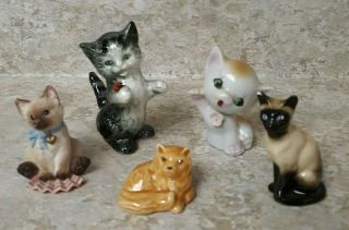 Vintage Kitty Cat Mini Figurines For Cat Lovers And Collectors Bundle
