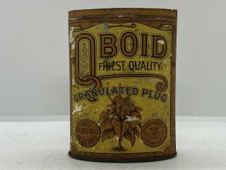 Vintage Qboid Granulated Plug Smoking Tobacco Richmond,  Va.  Advertising Tin Can