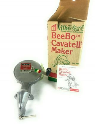 Vintage Beebo Villaware Classic Cavatelli Pasta Maker Italian Dumplings/gnocchi