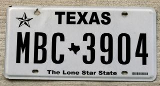 So Called " Classic " Black On White Texas License Plate In Shape