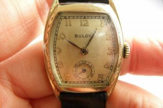 Stunning Vintage 1930s / 40s Square Face Bulova Wrist Watch