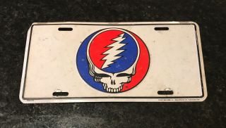 Vintage Grateful Dead License Plate Steal Your Face 1992 Gdm