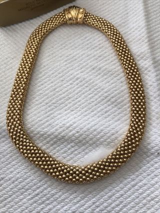 Vintage 1999 Avon Bold Mesh Magnetic Necklace Goldtone 2