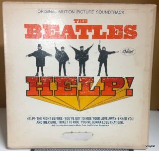 " Help " In Mono By The Beatles - On Vintage Vinyl.  Gd,  /vg.  Fast.