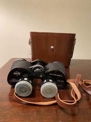 Vintage Swift Neptune Mark Ii Binoculars 7 X 35 Model No.  802 With Case