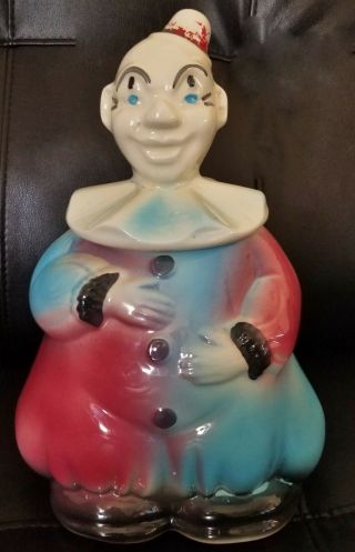Vintage 1959 American Bisque Pottery - Ceramic Circus Clown Cookie Jar