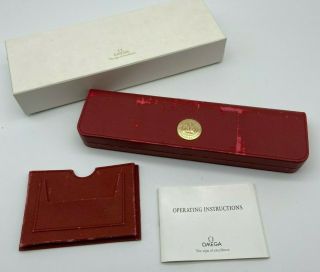 Vintage Omega Watch Box Red & Gold Seamaster Speedmaster Outer Box 244