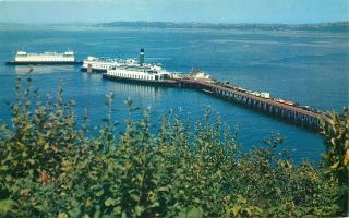 North End Ferry Dock,  Vashon Island,  Washington,  Vintage Postcard