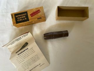 Vintage Duck Call By Wright Game Call Winston Products Inc No.  D - 10