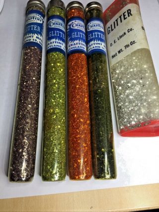 5 Tubes Vintage Glitter 4 Craftint Co Cleveland Oh 1 Oe Linck Co Clifton Nj