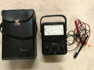 Vintage Simpson 260 Series 3 Analog Multimeter With Leads And Case