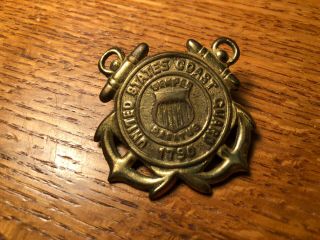 Vintage United States Coast Guard 1790 Brass Screw Back Pin