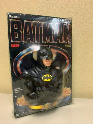 Vintage Batman Cereal 1989 Ralston W/bank On Outside Of Box