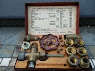 Vintage Mueller Brass Company Charging And Purging Valve Kit Tools