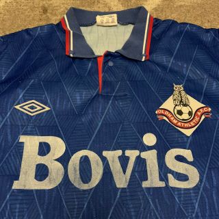 Oldham Athletic Bovis Vintage Home Shirt 1989/90 Medium 1990 League Cup Final 2