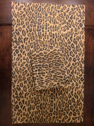 Vintage Blue Label Ralph Lauren Aragon Leopard Pair (2) Std Pillowcases