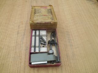 Vintage Lufkin Miti - Mite Magnetic Base Indicator Holder W/posts,  & Adaptors