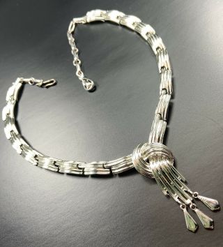 Coro Vintage High End Collar Choker Necklace 13 - 16” Silver Tone Lot7