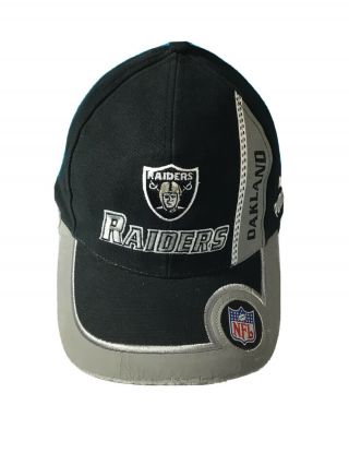Vintage Puma Pro - Line Nfl Logo Oakland Raiders Adjustable Back Hat/cap