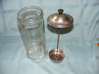 Vintage Glass Straw Holder Dispenser; Vintage Soda Fountain Glass Straw Holder 3