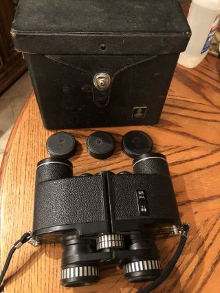 Vintage Tasco Binoculars Model No.  108 No.  68628 Electric Zoom Made In Japan