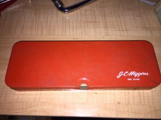 Vintage J C Higgins No.  2143 Gun Cleaning Kit Patches Solvent Rod & Metal Case